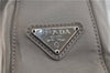 Authentic PRADA Nylon Plastic Shoulder Hand Bag Purse Gray 8041C