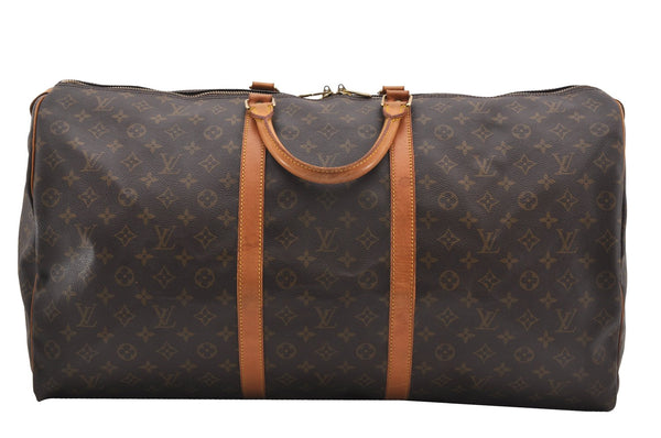 Authentic Louis Vuitton Monogram Keepall 60 Travel Boston Bag M41422 LV 8046F