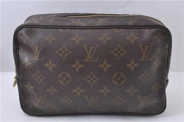 Auth Louis Vuitton Monogram Trousse Toilette 23 Clutch Hand Bag M47524 LV 8047D