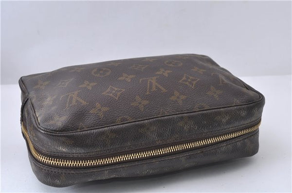 Auth Louis Vuitton Monogram Trousse Toilette 23 Clutch Hand Bag M47524 LV 8047D