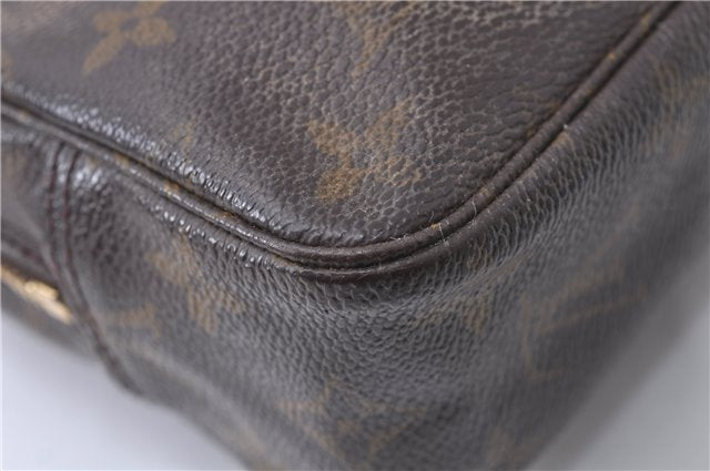 Auth Louis Vuitton Monogram Trousse Toilette 23 Clutch Hand Bag M47524 LV 8047D