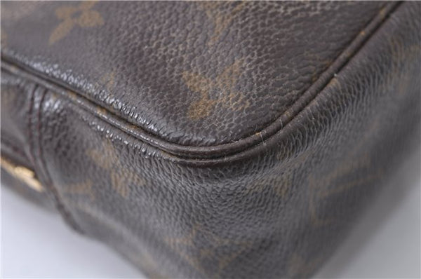 Auth Louis Vuitton Monogram Trousse Toilette 23 Clutch Hand Bag M47524 LV 8047D