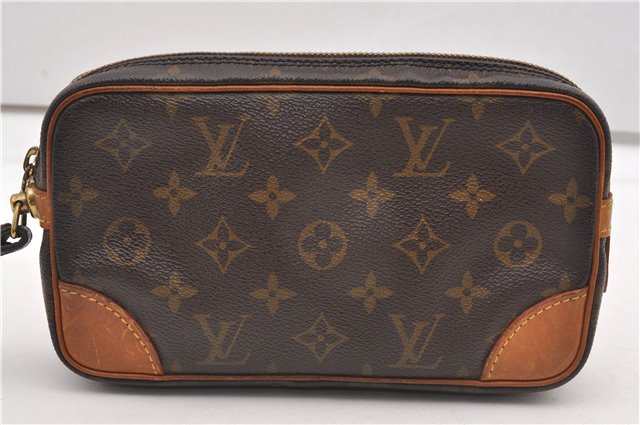 Authentic Louis Vuitton Monogram Marly Dragonne PM M51827 Clutch Hand Bag 8051F