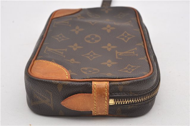 Authentic Louis Vuitton Monogram Marly Dragonne PM M51827 Clutch Hand Bag 8051F