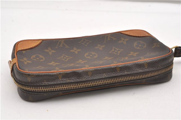 Authentic Louis Vuitton Monogram Marly Dragonne PM M51827 Clutch Hand Bag 8051F