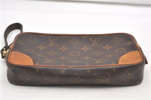 Authentic Louis Vuitton Monogram Marly Dragonne PM M51827 Clutch Hand Bag 8051F