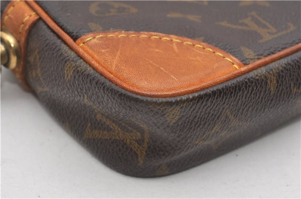 Authentic Louis Vuitton Monogram Marly Dragonne PM M51827 Clutch Hand Bag 8051F