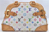 Auth Louis Vuitton Monogram Multicolor Claudia Hand Bag White M40193 LV 8052B