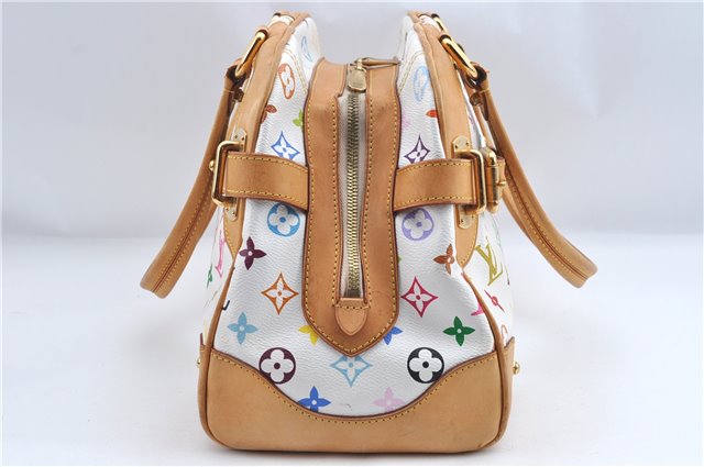 Auth Louis Vuitton Monogram Multicolor Claudia Hand Bag White M40193 LV 8052B