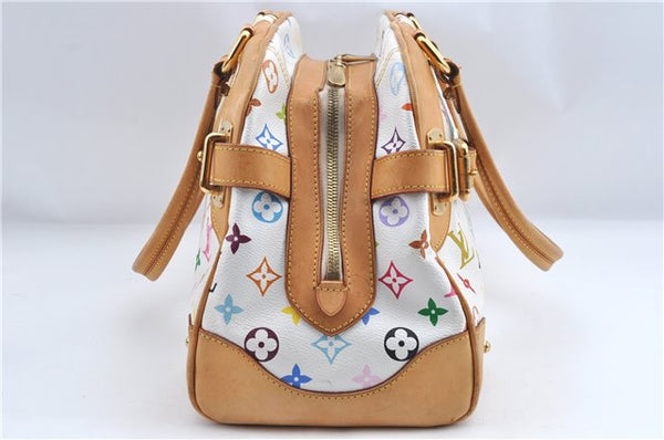 Auth Louis Vuitton Monogram Multicolor Claudia Hand Bag White M40193 LV 8052B