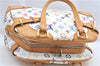 Auth Louis Vuitton Monogram Multicolor Claudia Hand Bag White M40193 LV 8052B