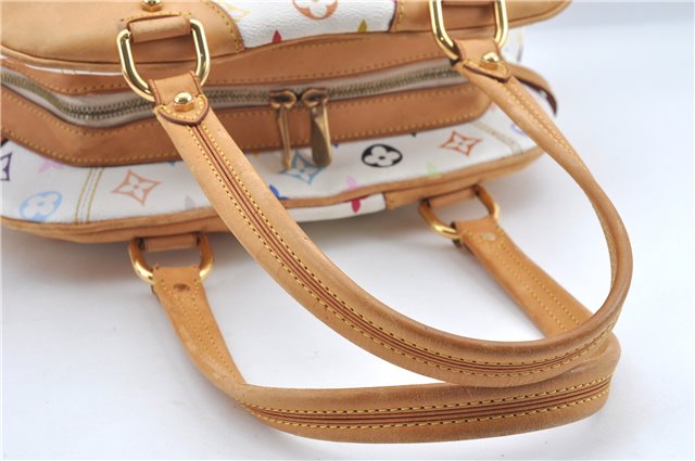 Auth Louis Vuitton Monogram Multicolor Claudia Hand Bag White M40193 LV 8052B