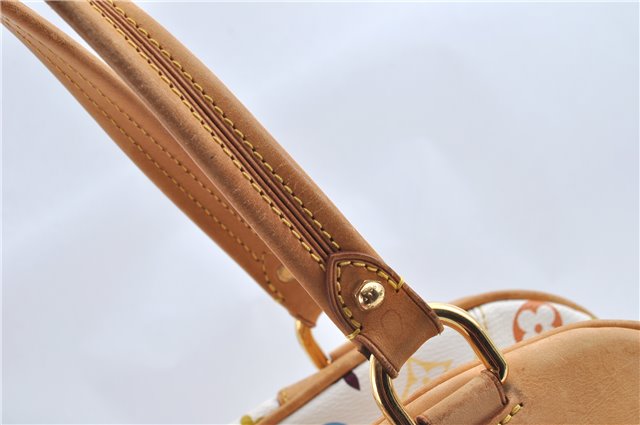 Auth Louis Vuitton Monogram Multicolor Claudia Hand Bag White M40193 LV 8052B
