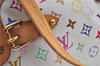 Auth Louis Vuitton Monogram Multicolor Claudia Hand Bag White M40193 LV 8052B
