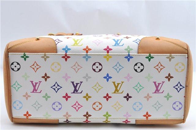 Auth Louis Vuitton Monogram Multicolor Claudia Hand Bag White M40193 LV 8052B