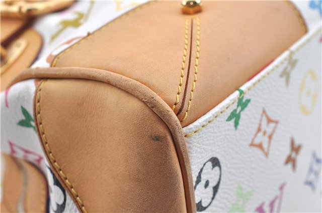 Auth Louis Vuitton Monogram Multicolor Claudia Hand Bag White M40193 LV 8052B