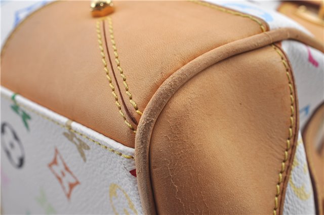 Auth Louis Vuitton Monogram Multicolor Claudia Hand Bag White M40193 LV 8052B
