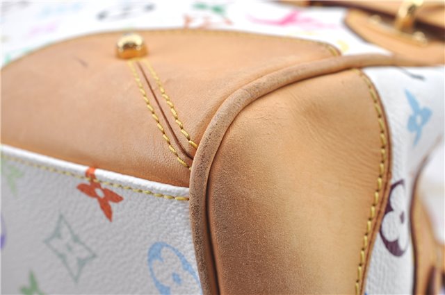 Auth Louis Vuitton Monogram Multicolor Claudia Hand Bag White M40193 LV 8052B
