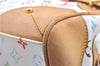 Auth Louis Vuitton Monogram Multicolor Claudia Hand Bag White M40193 LV 8052B