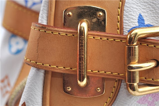 Auth Louis Vuitton Monogram Multicolor Claudia Hand Bag White M40193 LV 8052B