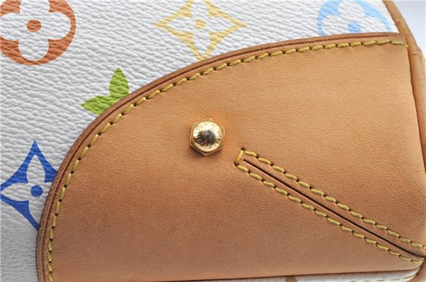 Auth Louis Vuitton Monogram Multicolor Claudia Hand Bag White M40193 LV 8052B