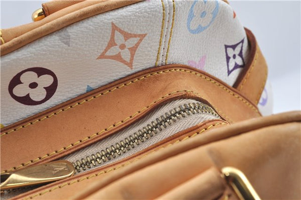Auth Louis Vuitton Monogram Multicolor Claudia Hand Bag White M40193 LV 8052B
