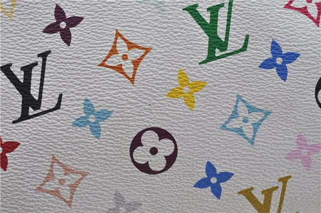 Auth Louis Vuitton Monogram Multicolor Claudia Hand Bag White M40193 LV 8052B