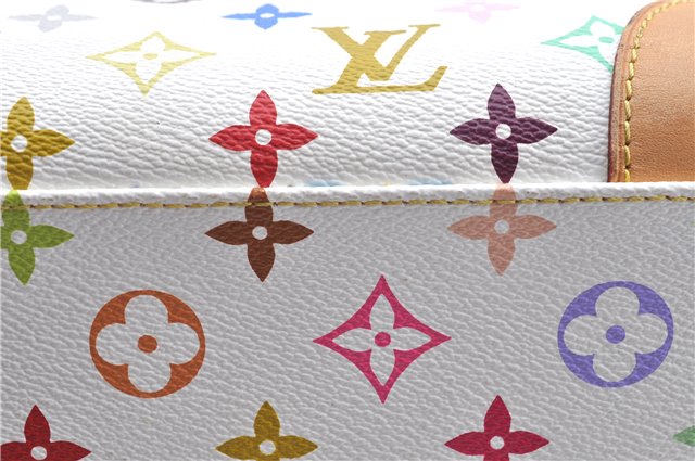Auth Louis Vuitton Monogram Multicolor Claudia Hand Bag White M40193 LV 8052B