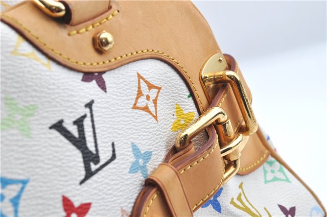 Auth Louis Vuitton Monogram Multicolor Claudia Hand Bag White M40193 LV 8052B