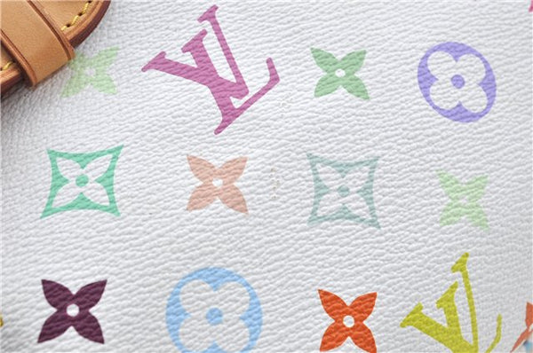 Auth Louis Vuitton Monogram Multicolor Claudia Hand Bag White M40193 LV 8052B