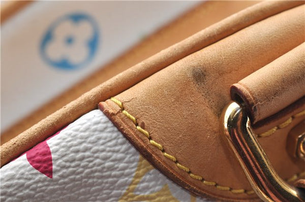 Auth Louis Vuitton Monogram Multicolor Claudia Hand Bag White M40193 LV 8052B
