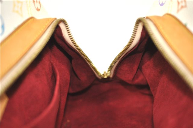 Auth Louis Vuitton Monogram Multicolor Claudia Hand Bag White M40193 LV 8052B