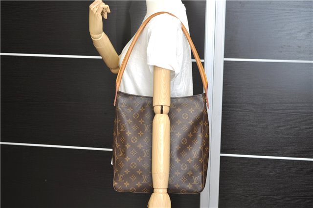 Authentic Louis Vuitton Monogram Looping GM Shoulder Bag M51145 LV 8052E