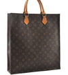 Authentic Louis Vuitton Monogram Sac Plat Hand Tote Bag M51140 LV 8053F