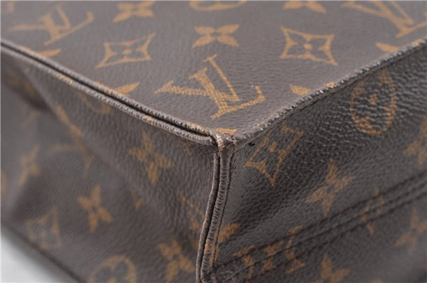 Authentic Louis Vuitton Monogram Sac Plat Hand Tote Bag M51140 LV 8053F