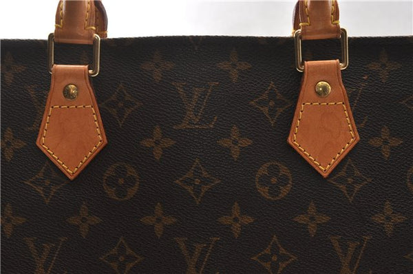 Authentic Louis Vuitton Monogram Sac Plat Hand Tote Bag M51140 LV 8053F