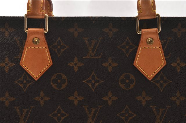 Authentic Louis Vuitton Monogram Sac Plat Hand Tote Bag M51140 LV 8053F