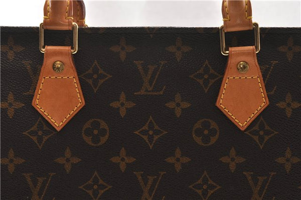 Authentic Louis Vuitton Monogram Sac Plat Hand Tote Bag M51140 LV 8053F