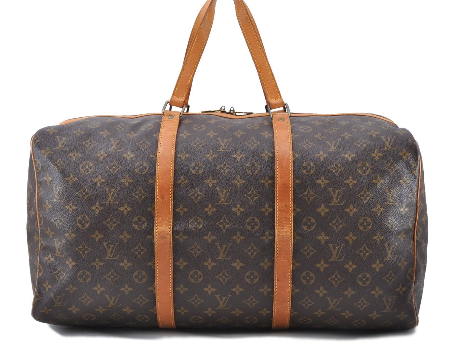 Authentic LOUIS VUITTON Monogram Sac Souple55 Hand Boston Bag M41622 LV 8054C