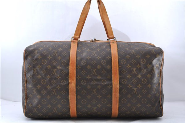 Authentic LOUIS VUITTON Monogram Sac Souple55 Hand Boston Bag M41622 LV 8054C