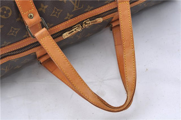 Authentic LOUIS VUITTON Monogram Sac Souple55 Hand Boston Bag M41622 LV 8054C