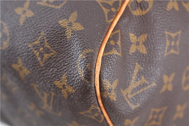 Authentic LOUIS VUITTON Monogram Sac Souple55 Hand Boston Bag M41622 LV 8054C