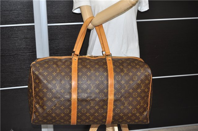 Authentic LOUIS VUITTON Monogram Sac Souple55 Hand Boston Bag M41622 LV 8054C