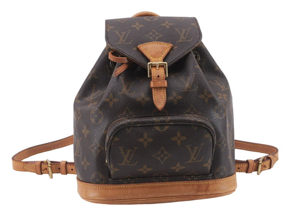 Authentic Louis Vuitton Monogram Montsouris PM Backpack M51137 LV 8057E