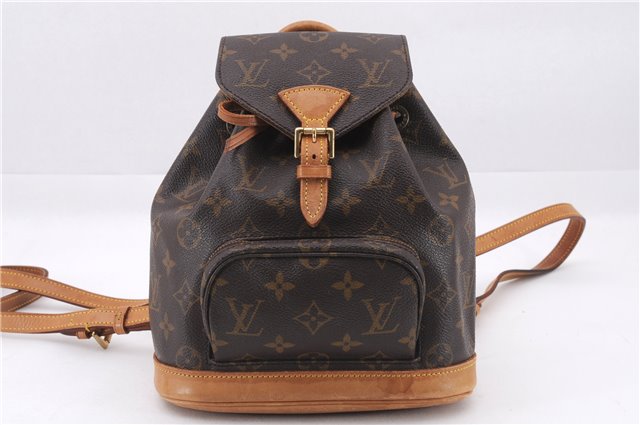 Authentic Louis Vuitton Monogram Montsouris PM Backpack M51137 LV 8057E