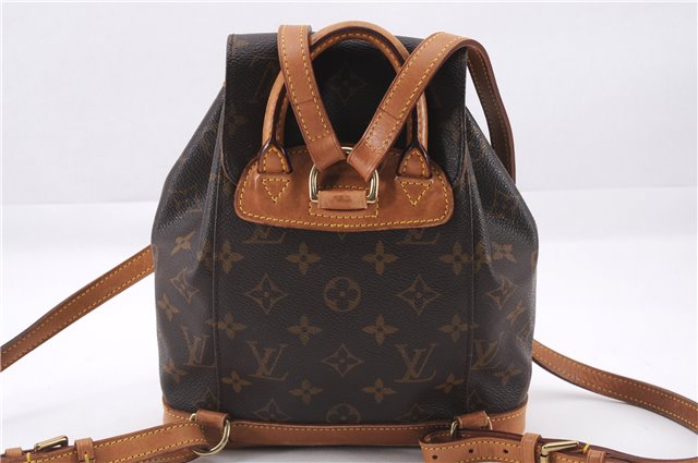 Authentic Louis Vuitton Monogram Montsouris PM Backpack M51137 LV 8057E