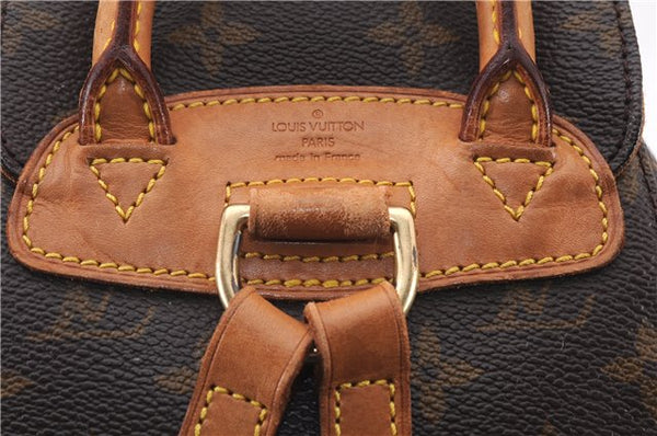 Authentic Louis Vuitton Monogram Montsouris PM Backpack M51137 LV 8057E