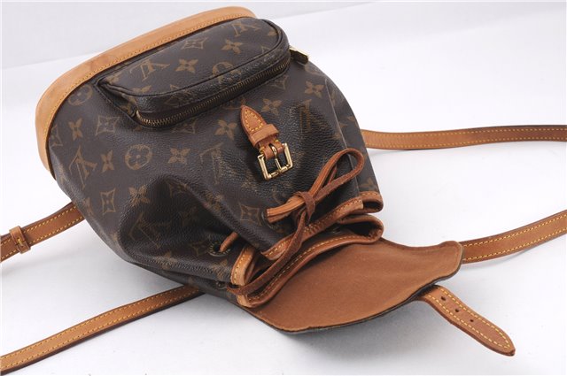 Authentic Louis Vuitton Monogram Montsouris PM Backpack M51137 LV 8057E