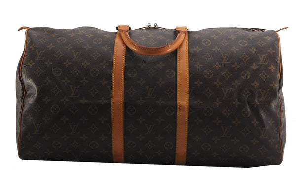 Authentic Louis Vuitton Monogram Keepall 55 Travel Boston Bag M41424 LV 8058F