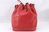 Authentic Louis Vuitton Epi Noe Shoulder Drawstring Bag Red M44007 LV 8059E